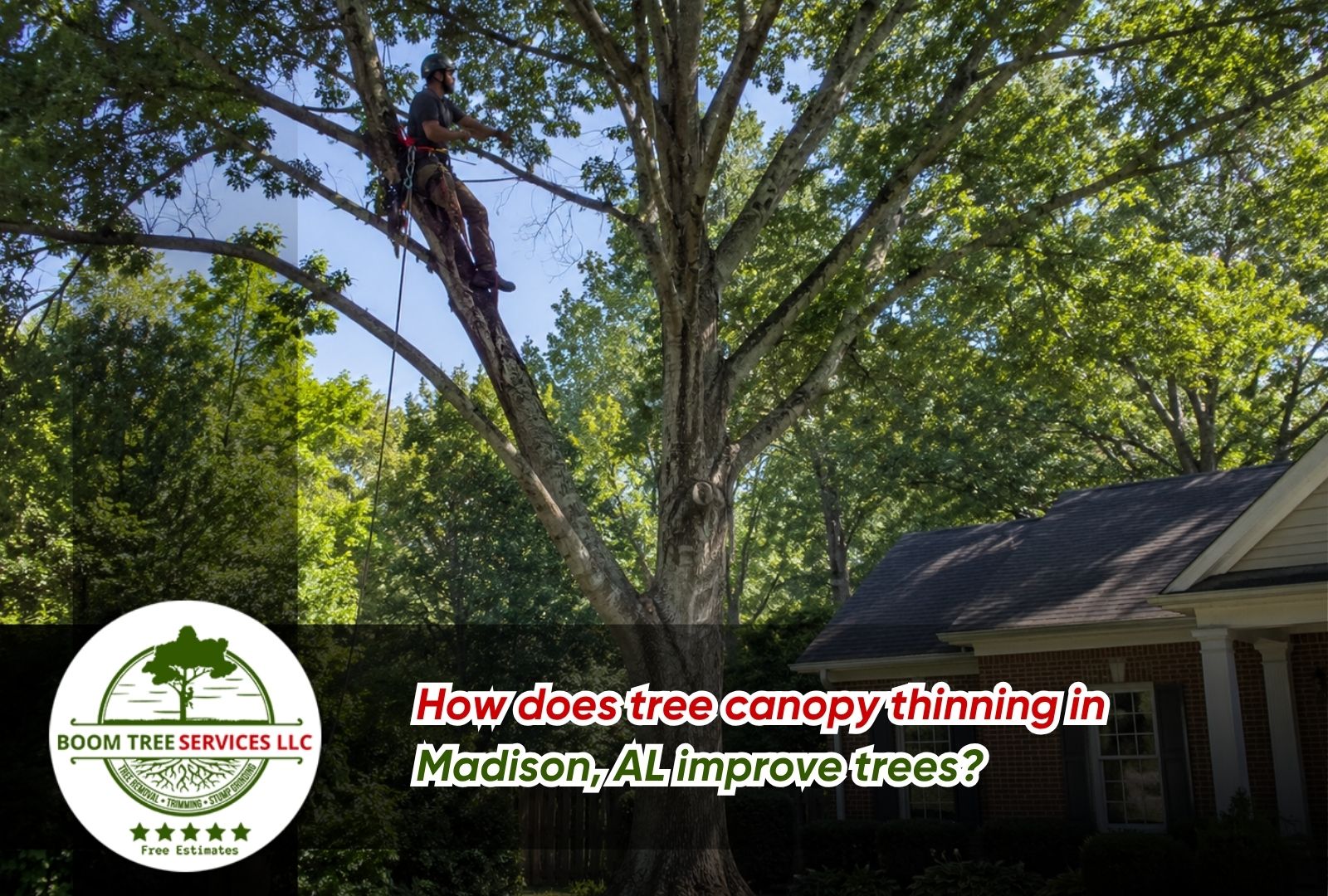 Selected branches during tree canopy thinning in Madison, AL