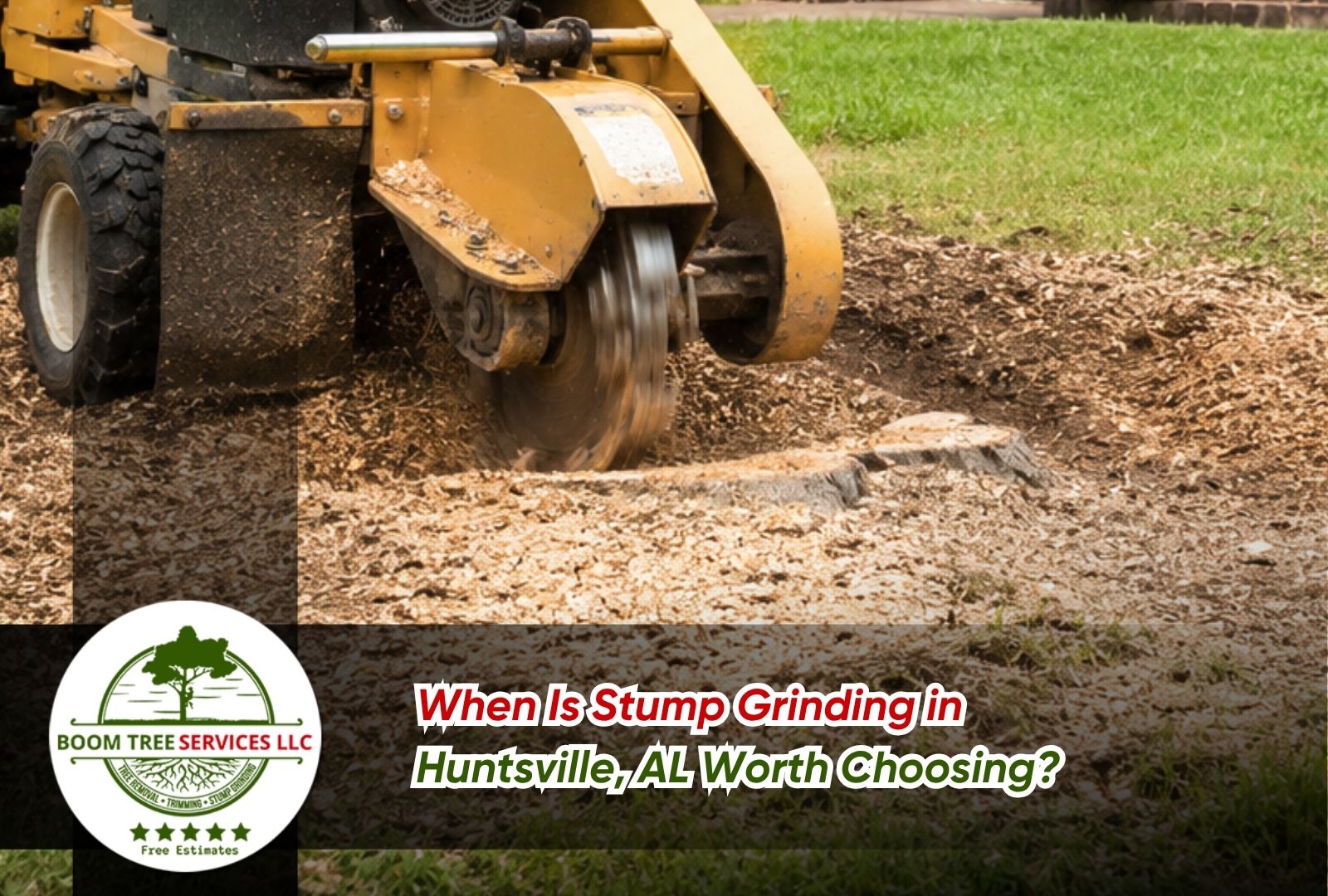 stump grinding in Huntsville, AL for a cleaner residential yard